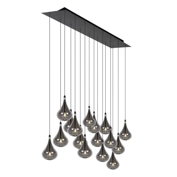 Lucide TEARS - Hanglamp - LED Dimb. - G4 - 16x1,5W 3000K - Zwart - detail 3
